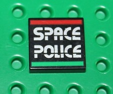 Lego Tile 2x2 with Space Police II Logo Pattern ref 3068bpb0029 set 6897 6984 ..