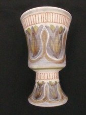 Vase calice vintage en céramique de Marcel Guillot, France, 1950 fait main