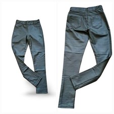 Pantalon legging simili cuir Kaki April Vintage Taille 1