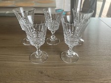 5 verres à vin rouge cristal