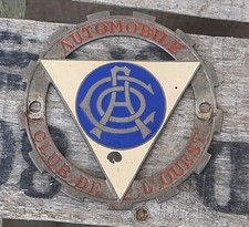 PLAQUE BADGE DE CALANDRE AUTOMOBILE CLUB de L'OUEST 