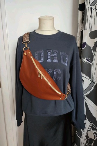 Sac banane cuir - sac,