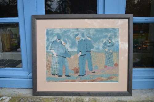 Peinture sable marins - peinture,
