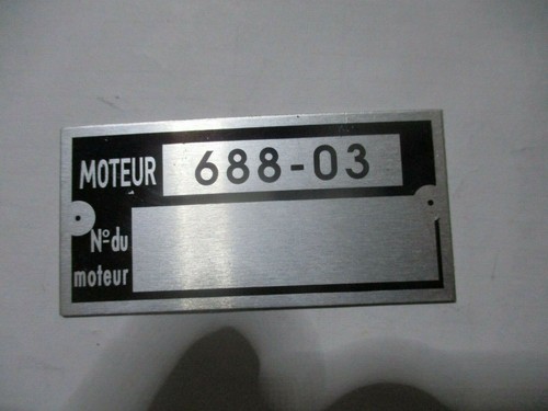 Plaque identification - plaque, d'identification