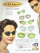 Publicité Advertising 0925 1956      Sol-Amor  lunettes de PaRIS   solaires