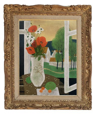 YVES GANNE (1935-2019) ELEVE DE FERNAND LEGER - NATURE MORTE AUX COQUELICOTS (5)