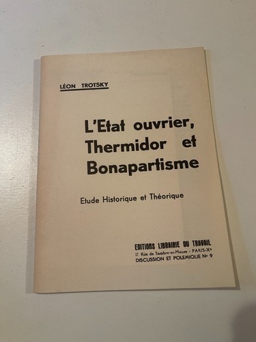 Trotsky l état - trotsky, ouvrier