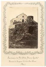 France, Six-Fours-les-Plages, sanctuaire de Notre-Dame de Bonne Garde  vintage a