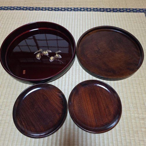 Lot plateaux ronds - plateaux,