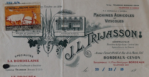 Facture bordeaux cenon 1925 - facture,
