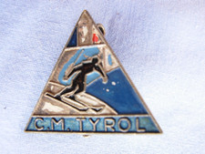 INSIGNE  MÉTAL ANCIEN SKI MILITAIRE OCCUPATION AUTRICHE TYROL