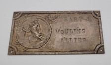 Ancienne Plaque de Véhicule Voiture St Christophe Métal Argenté#MB# J2