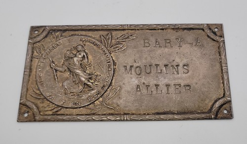 Ancienne plaque véhicule - ancienne, de