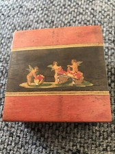 Jolie Boite Ancienne Bois Angelots