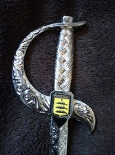 Coupe papier métal, épée