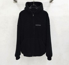 Balenciaga Veste à capuche en polaire brodé pour femmes 768694 146348773