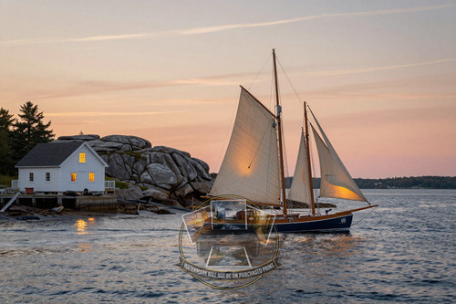 Classic wooden sloop - sloop, cream