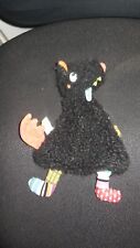 344/ doudou plat loup noir