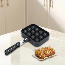 Poêle à takoyaki 12 trous, machine à boulettes de viande avec poignée,
