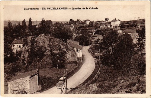 Cpa sauxillanges quartier - cpa,