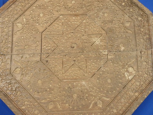 Ancien plateau table sculpté - ancien,