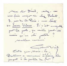 COLETTE  / Lettre autographe