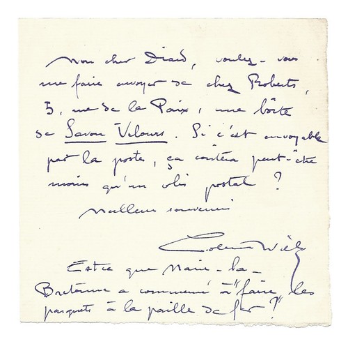 Colette lettre autographe - /,