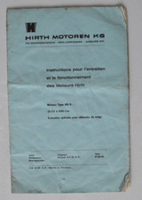 HIRTH MOTOREN KG Instructions
