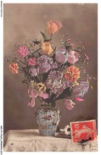 AGXP1-0008-FLEURS - Pot de fleurs - Rose - Marguerite - Pensée - Violette