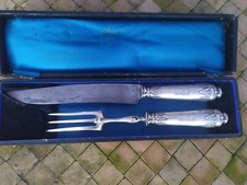  Service à Découper XIXème en Argent Massif Fourré Poinçon  Minerve Ancien .