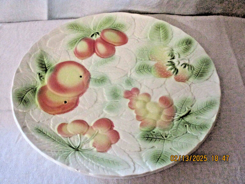 Plat rond decor de fruits - plat,