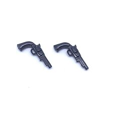 PLAYMOBIL * WESTERN * Lot de 2 Pistolets Revolver Gris Foncé Noir