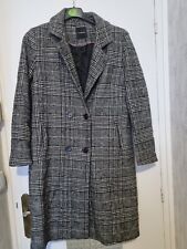 Manteau noir à carreaux caché cache taille 40
