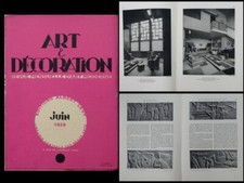 ART ET DECORATION JUIN 1929 MALLET STEVENS, MARTEL, CASSANDRE, LOUPOT
