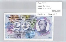 BILLET SUISSE - 20 FRANCS