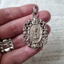 Grande Médaille Religieuse Ancienne Argent Massif Calice Fin XIXè Silver Medal 