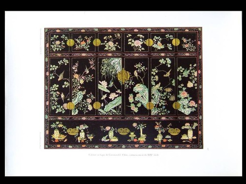 Cabinet laque coromandel - cabinet,