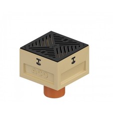 Siphon de cours bas + grille