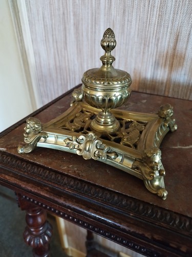 Encrier bronze décor - en, à