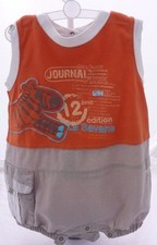 Marèse combishort beige orange bébé garçon 12 mois 