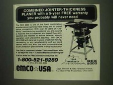 1984 Emco Rex 2000 Jointer -