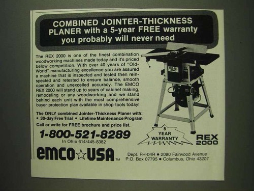 1984 emco rex - emco, jointer