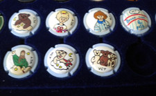 capsule de champagne peinte a la main palm arlette courty serie complete rare