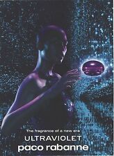 PUBLICITE ADVERTISING 2001  PACO RABANNE parfum ultraviolet a new era