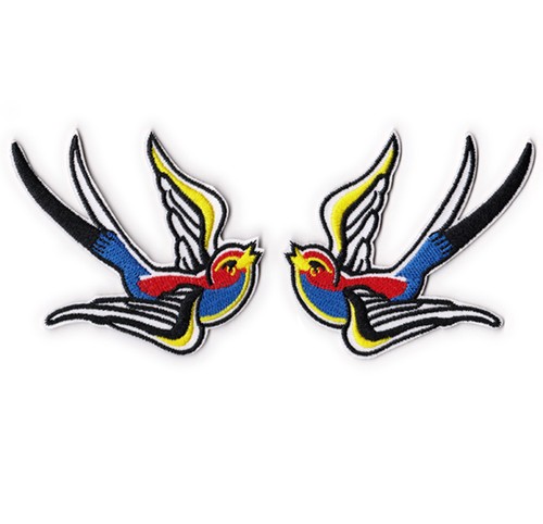écussons patch hirondelles - écussons,