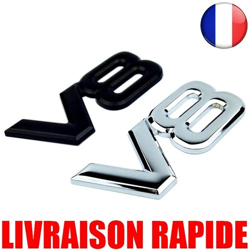 Logo auto métal moteur - v8,