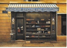 CP VITRINE DE PARIS "EPICERIE FINE" CREMERIE - FRUITERIE par ANDRE RENOUX