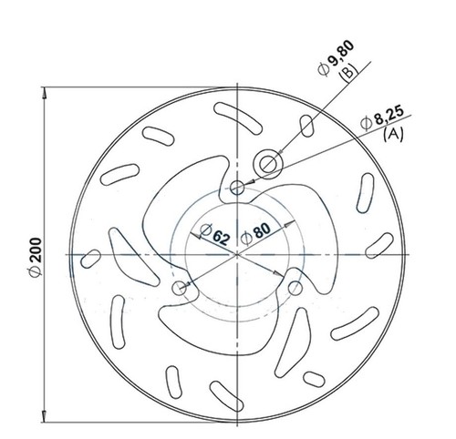 Disque frein diamètre - diamètre, 200