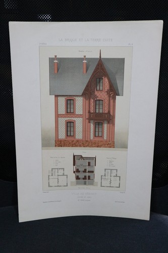 Lithographie xixe architecture - xixe,