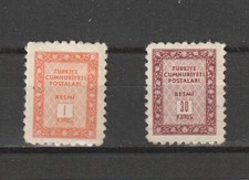TURQUIE 2 TIMBRES ANCIENS STAMPS NEUFS* DE COLLECTION
